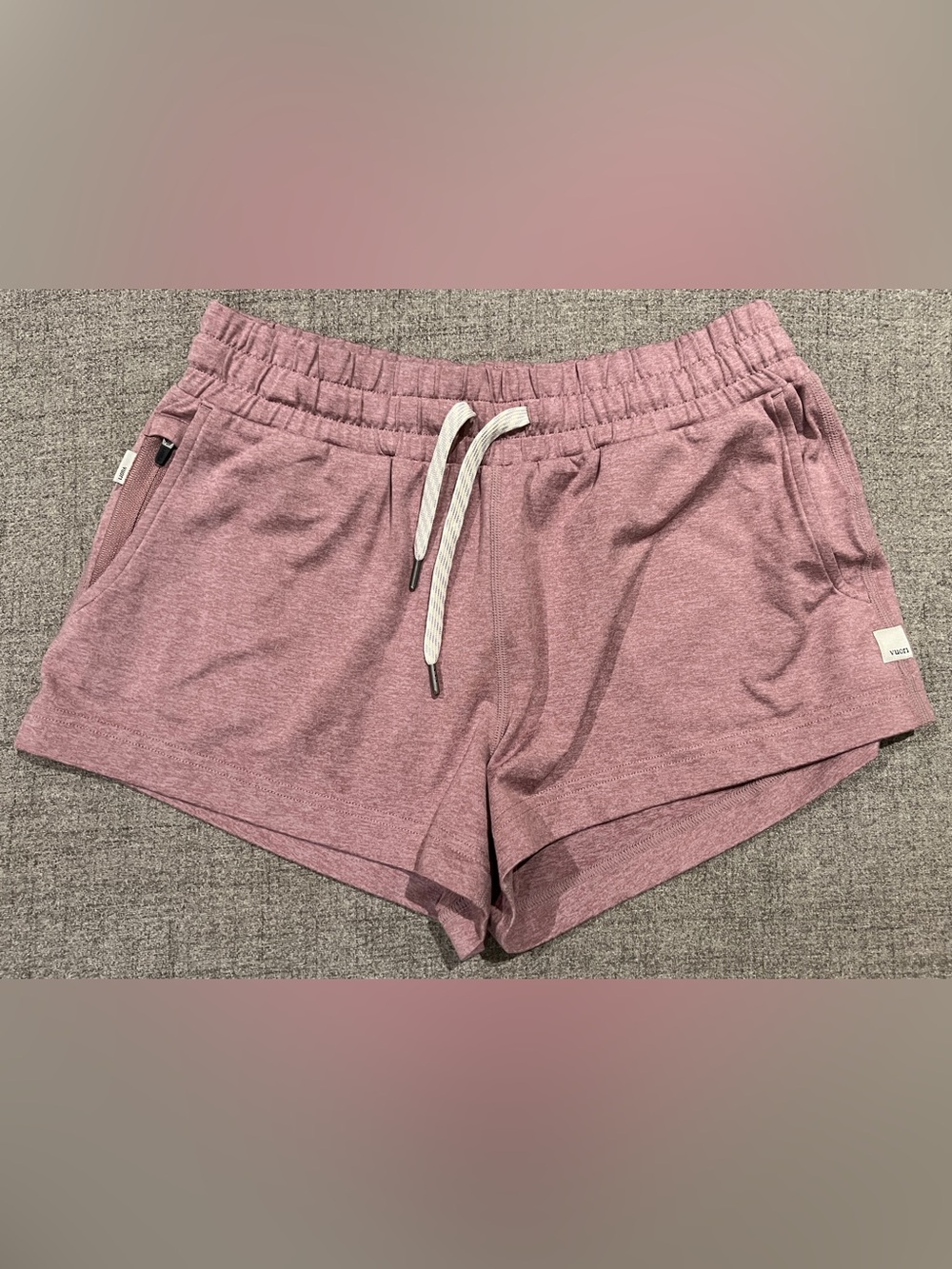Vuori Halo Performance Short DreamKnit Shorts Purple Pink Heather XS